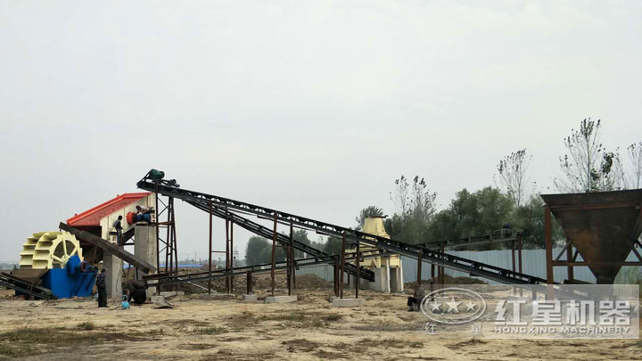 制砂生產(chǎn)線實(shí)拍圖，還有多種配置可以選擇