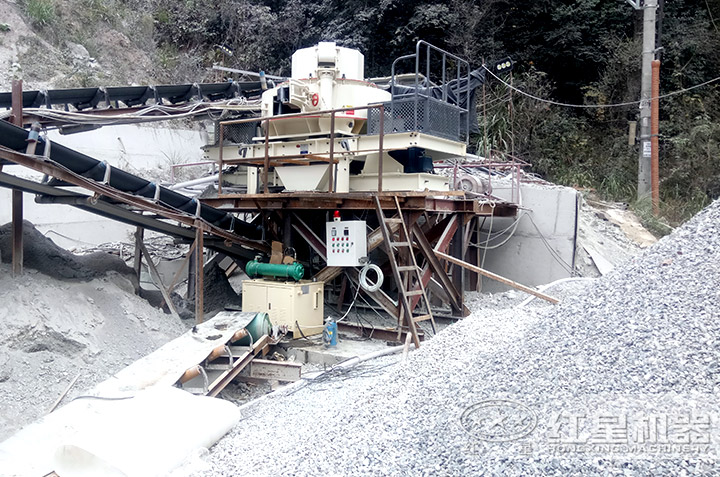 制砂設(shè)備現(xiàn)場實拍，可在線咨詢單臺設(shè)備或生產(chǎn)線報價